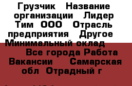 Грузчик › Название организации ­ Лидер Тим, ООО › Отрасль предприятия ­ Другое › Минимальный оклад ­ 11 000 - Все города Работа » Вакансии   . Самарская обл.,Отрадный г.